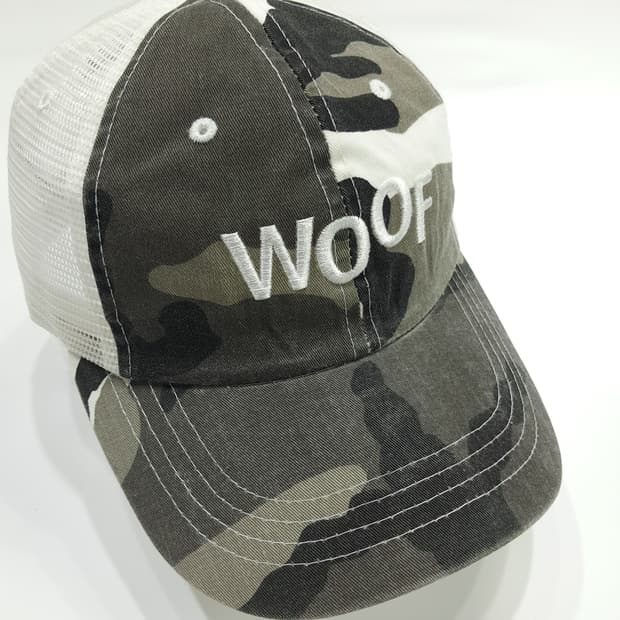 빈티지 Woof 카모 메쉬 트러커캡 P1511