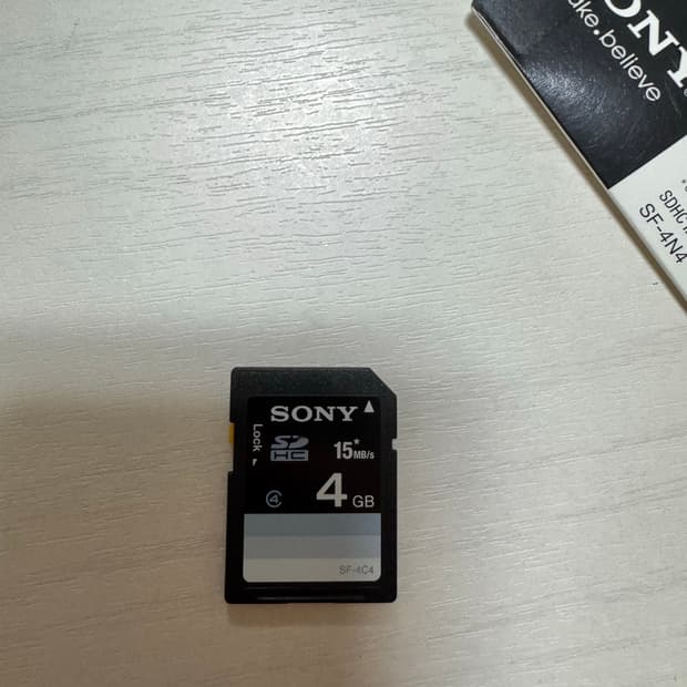 소니 sd카드 4기가