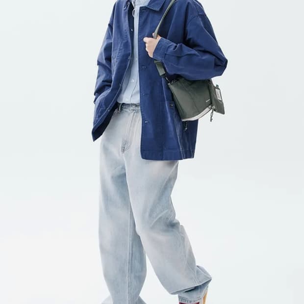 셔터 4p 와이드 데님 팬츠 하이라이트 블루