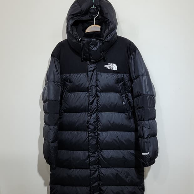 (95) 노스페이스 롱패딩 점퍼 블랙 거위털 구스다운 패딩코트 후드 