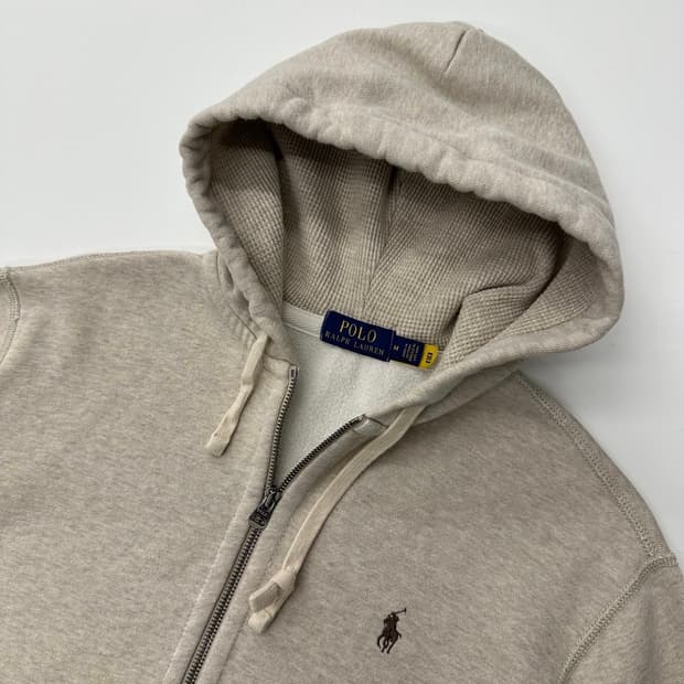 Polo 폴로랄프로렌 QR라벨 오트밀 베이지 후드 집업