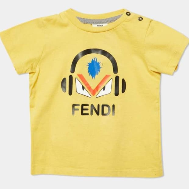 (정품)펜디 옐로우 몬스터 반팔 티셔츠55_66