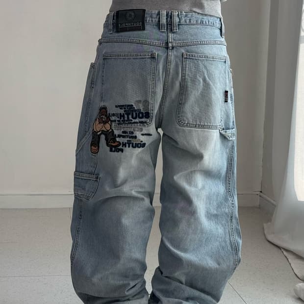 사우스폴 자수 연청 카펜터