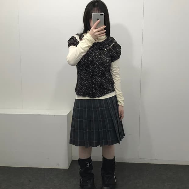 ♫ 초코 도트 소녀 코디 🤎 (3p)