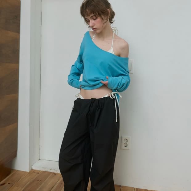 [새상품] 파이시스 유튜버 니들 콜라보 파라슈트 팬츠