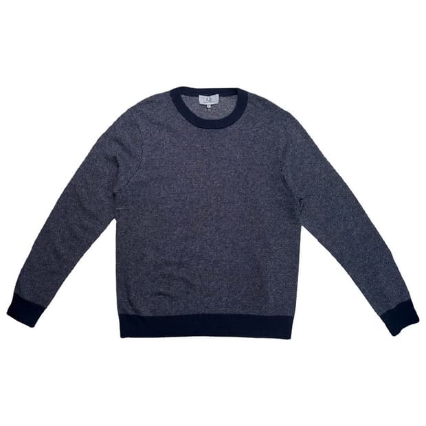 Qi Newyork 캐시미어 100 라운드넥 니트 네이비 M