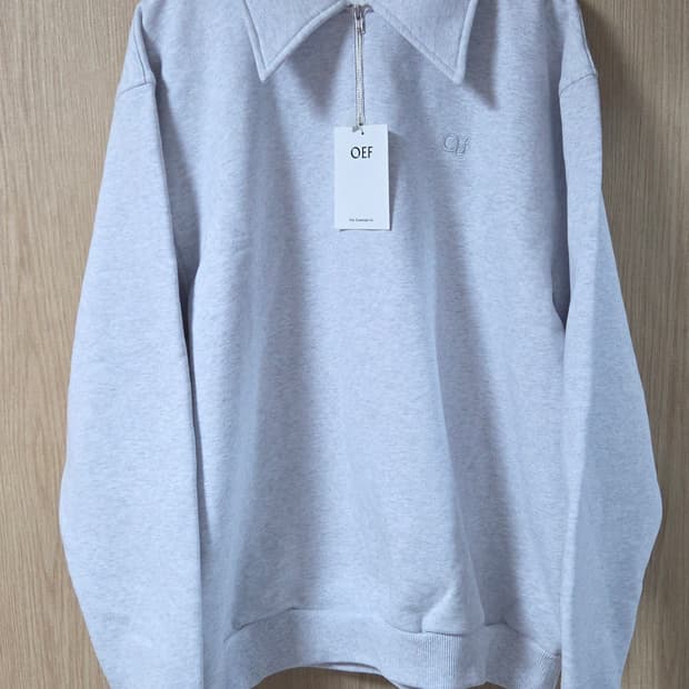 Oef 오이에프 하프 집업 스웻 티셔츠 
