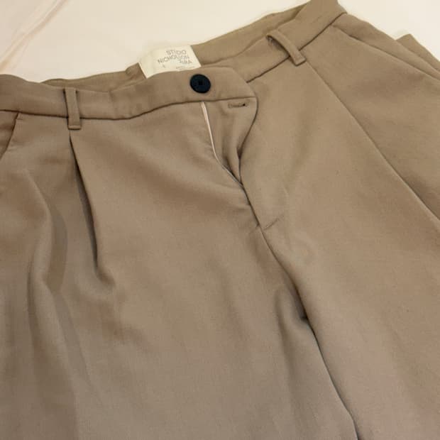 스튜디오 니콜슨 자라 플리츠 와이드 팬츠 EU40