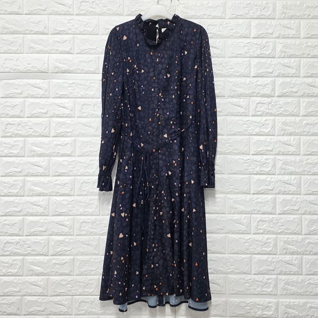 19s 한섬 SJ SJ 패턴 롱 원피스