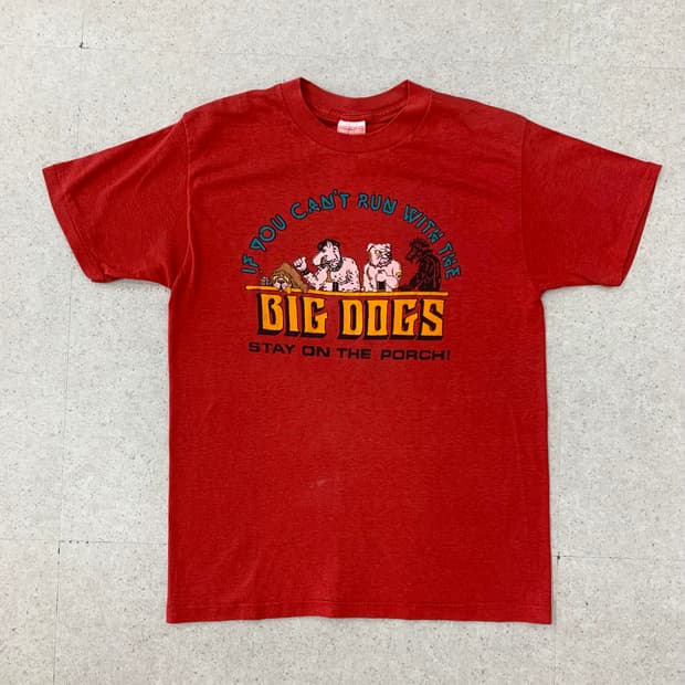80s American vintage 빅독 반팔 Made U.S.A