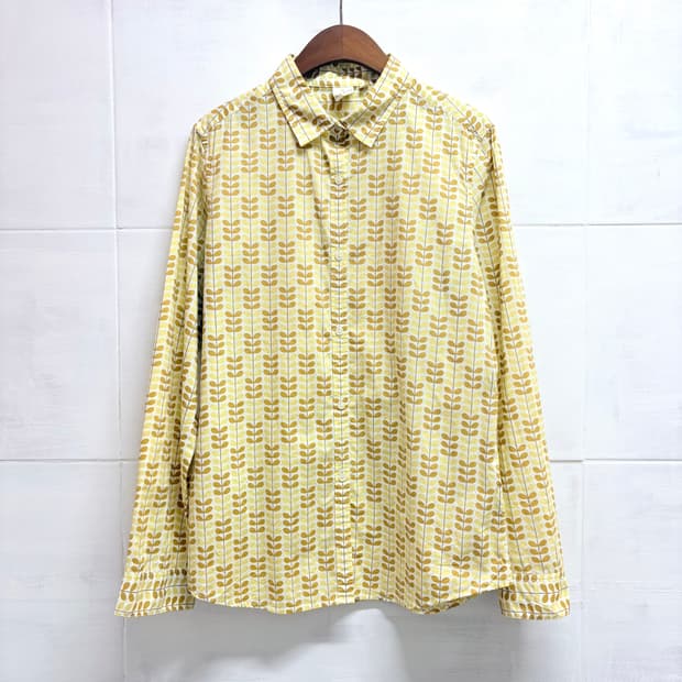 orla kiely X uniqlo 코튼 모리걸 블라우스 