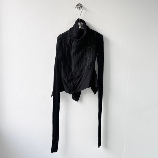 릭오웬스 다이애거널 라인 메쉬 자켓