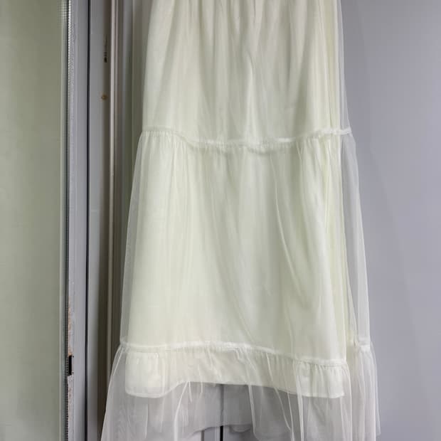 제니오 쉬폰 스커트fairy chiffon long skirt_ivory