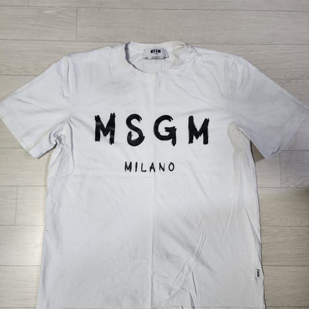 MSGM 밀라노 로고 반팔티 화이트 L