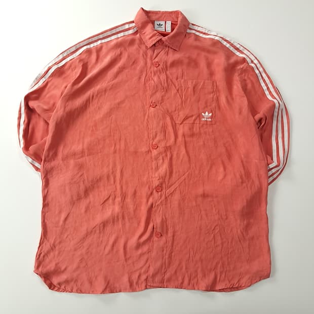 CK373 XL 아디다스 90s 오리지널 빈티지 핑크 셔츠 남방