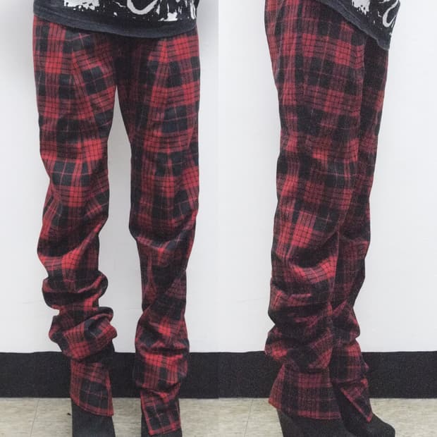 rare* 디르크 쇤베르거 04ss 런웨이 아카이브 커브드팬츠