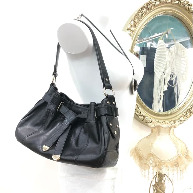 RENOMA modern leather strap shoulder bag