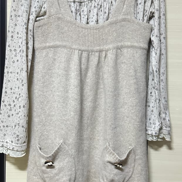 모리노가토 이너폴라 니트 원피스 세트