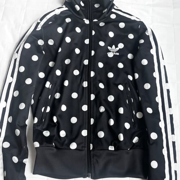 아디다스 도트 트랙탑 져지 자켓 파이어버드 빅로고 땡땡이 나우아임영