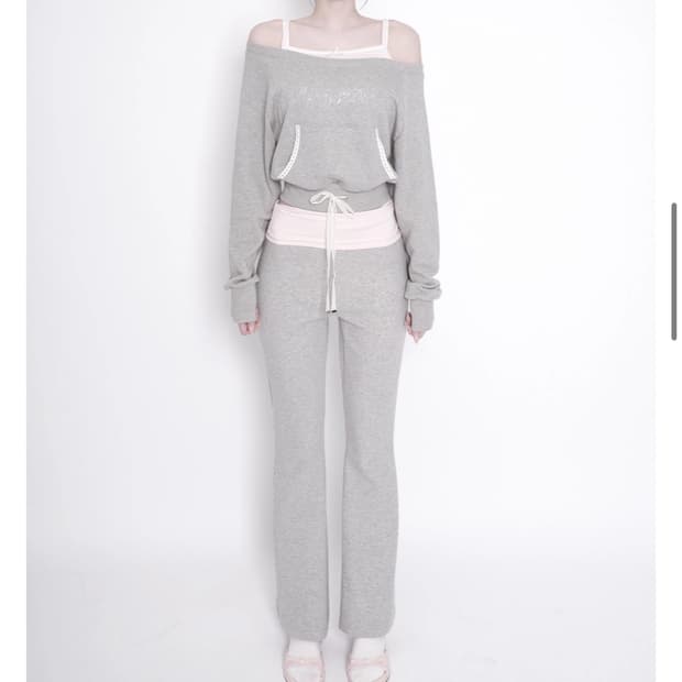 버니앤돌 디어돌 포켓티+폴딩팬츠 그레이