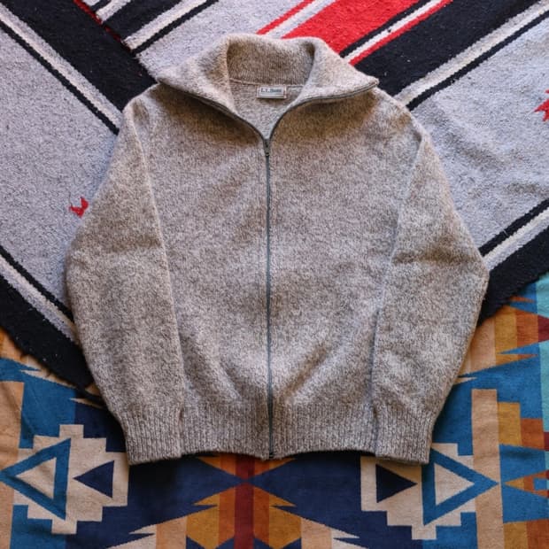 엘엘빈 80s 하이넥 울 니트 가디건