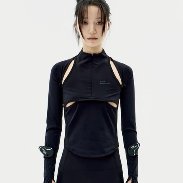 OJOS Detachable Bolero Halter T / Black