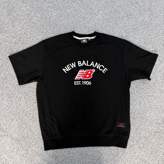 S 뉴발란스 빅프린팅 코튼 반팔티 0303J