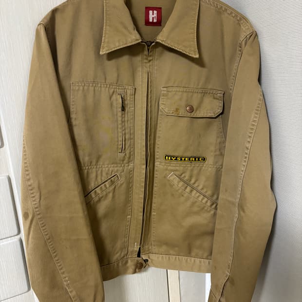 히스테릭글래머 코튼 트윌 집업 자켓 