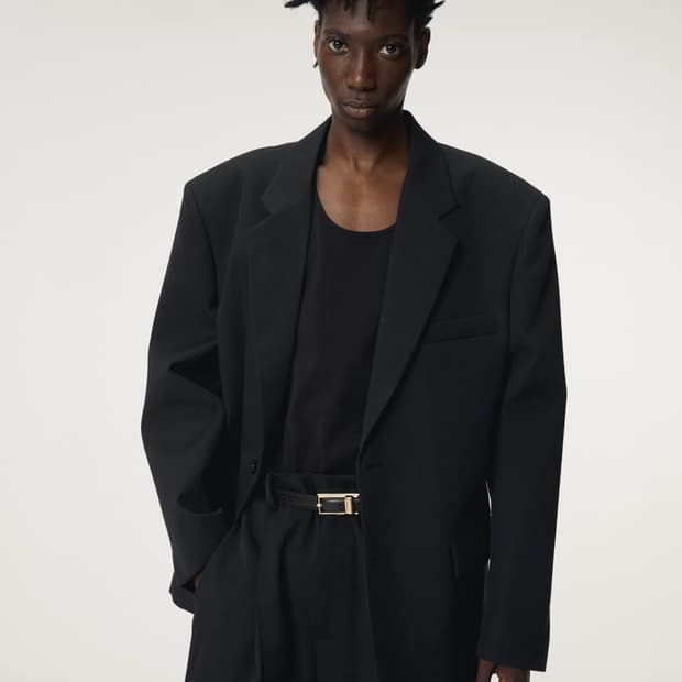 렉토 25FW 싱글 스트럭처 울 블레이저 M사이즈 블랙