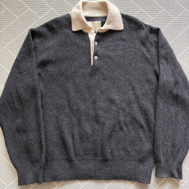 포터리 럭비 폴로 니트 [차콜, 3size]