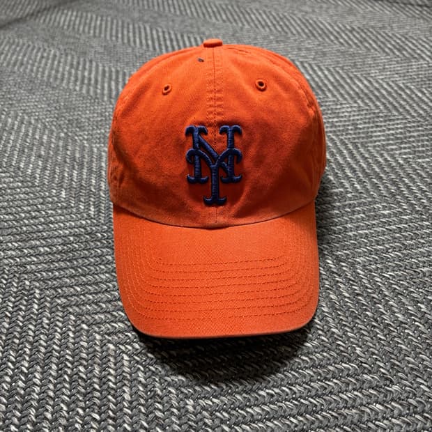 뉴욕 메츠 오렌지 볼캡 모자(OS)