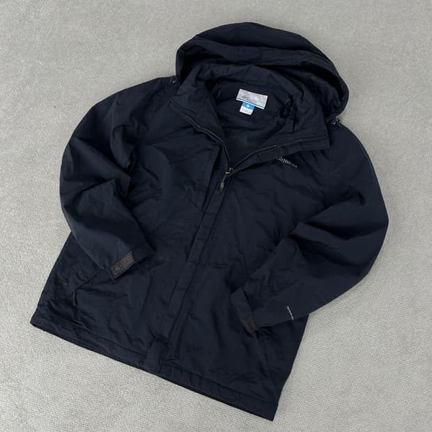 컬럼비아 네이비 후드 바람막이 자켓 m