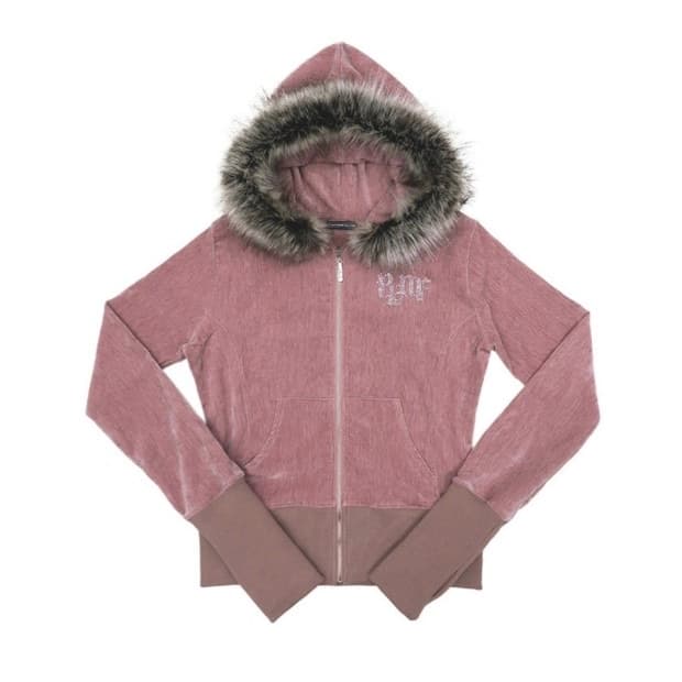 플리즈노팔로우 마리 퍼 후디 쥬얼 mari fur hoodie 플노팔