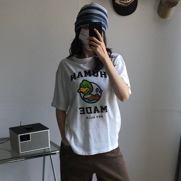 휴먼메이드 라운드넥 그래픽 반팔티