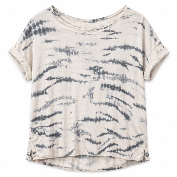 올세인츠 반팔 티셔츠 아이보리/블랙 XS