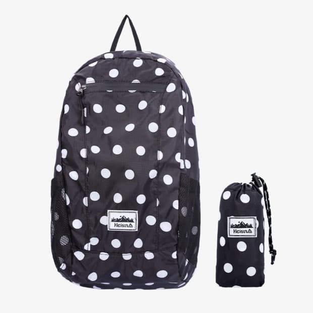 [새상품/당일배송] 하이산 초경량 컴팩트 포켓백 v1, 하이산 도트 백팩