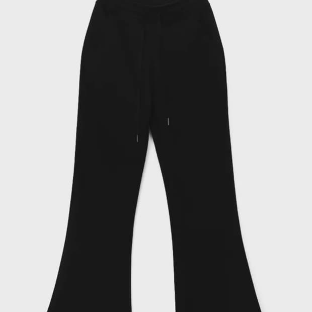 블랙업 부츠컷 밴딩팬츠