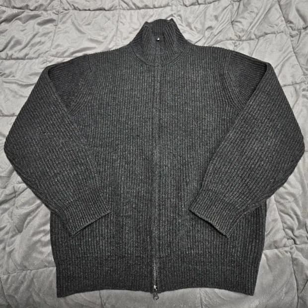 인더로우 풀집 니트 딥그레이 3사이즈