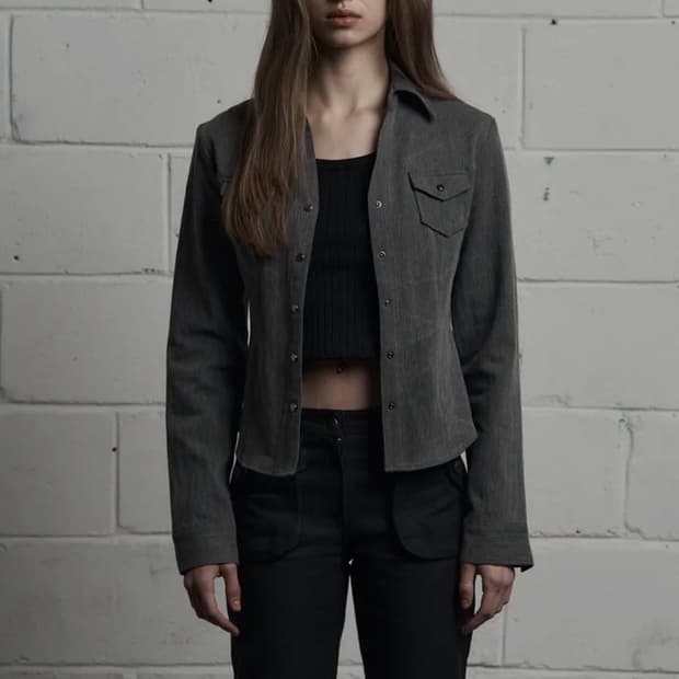 시너진 POCKET V-NECK JACKET SHIRT