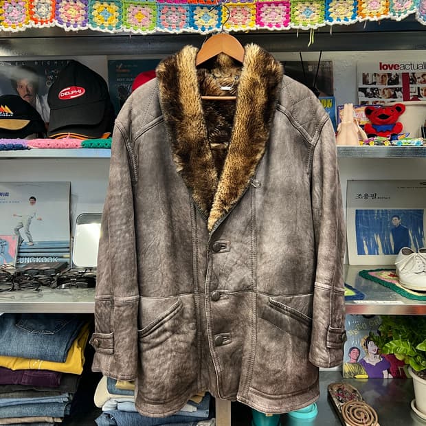 Vintage Malbrun Real Shearling Coat 