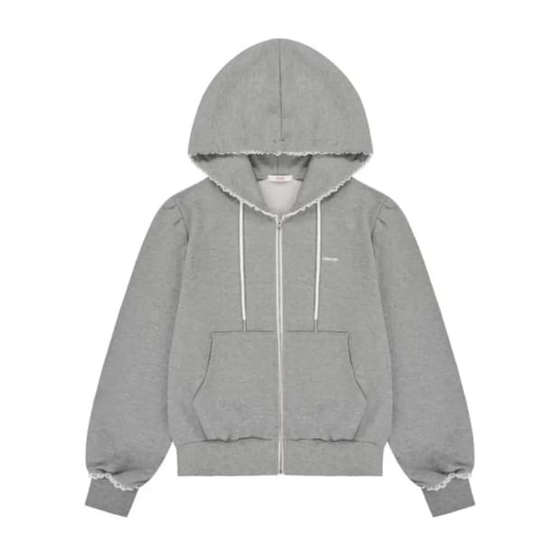 오모모 omomo 릴리 후드집업 그레이