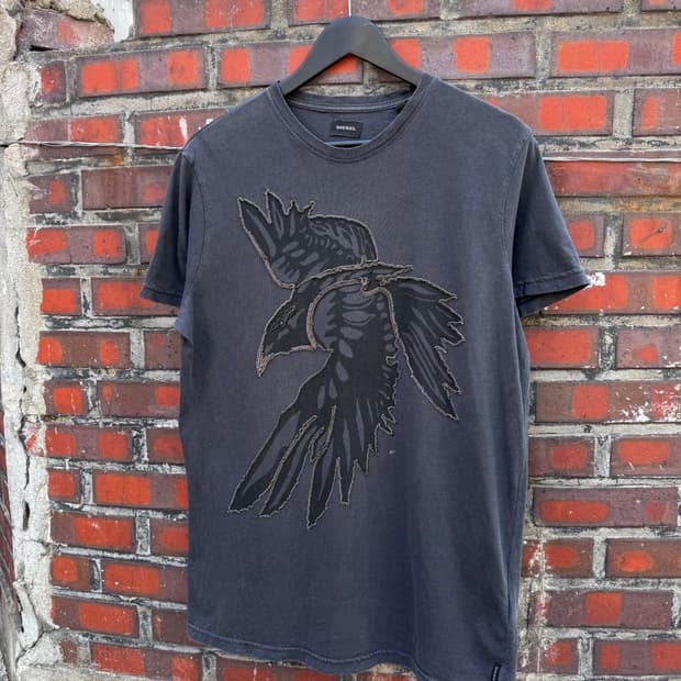 Diesel 디젤 체인 버드 반팔티셔츠 