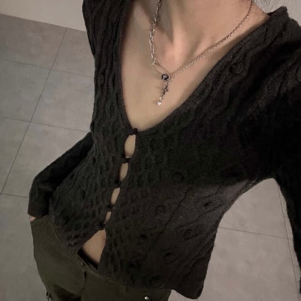 오퓨즈 펄 드롭 네크리스 목걸이