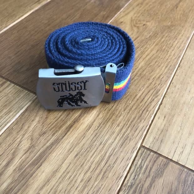 90s~00s 올드 스투시 라스타 라이언 버클 벨트