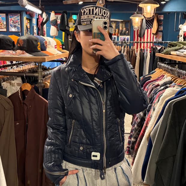 DIESEL 디젤 퀄팅 라이더 패딩 자켓