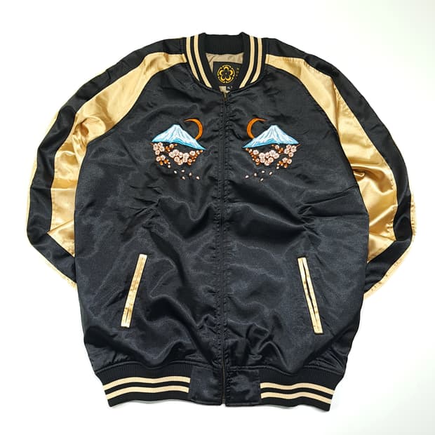 CL557 XL [새상품] 로그 00s 새틴 골드 블랙 봉황 스카잔 자