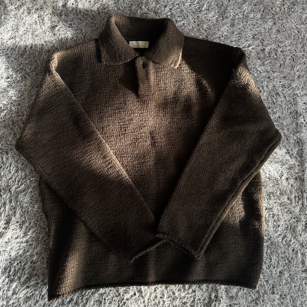 아모멘토 원버튼 니트 브라운(M)