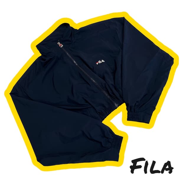 휠라 헤리티지 클럽 크롭 바람막이 자켓