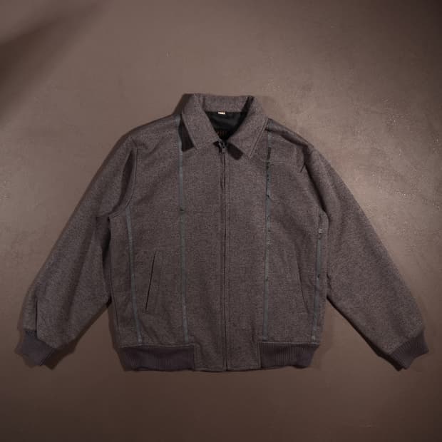 일본빈티지 울 블루종 봄버자켓