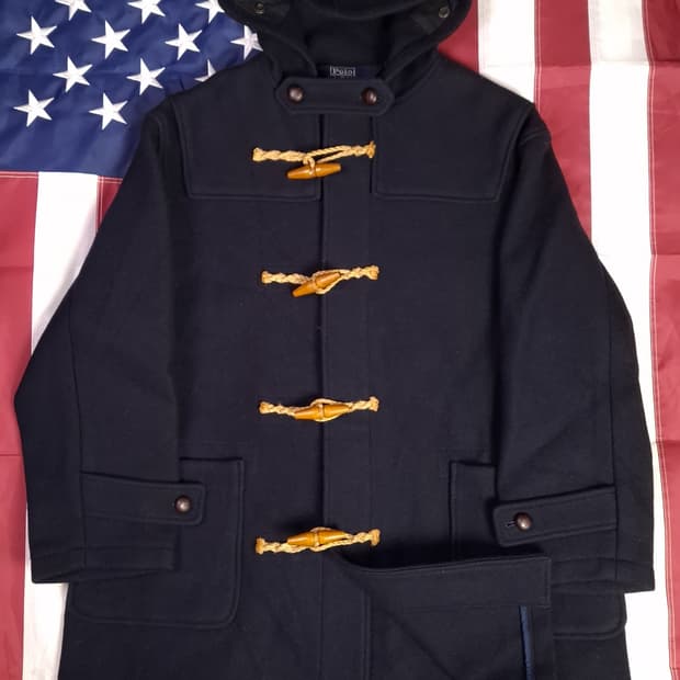 특A 90's 일본판 오리지날 랄프로렌폴로 울 더플 떡볶이 코트